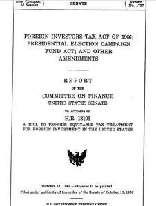 Foreign Investors Tax Act of 1966