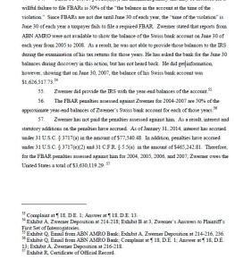 Paragraph 57 in Govt Motion for Summary Judgment - Zwerner