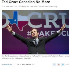 Ted Cruz Canadian No More