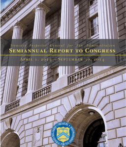 TIGTA Semi Annual Report - Cover