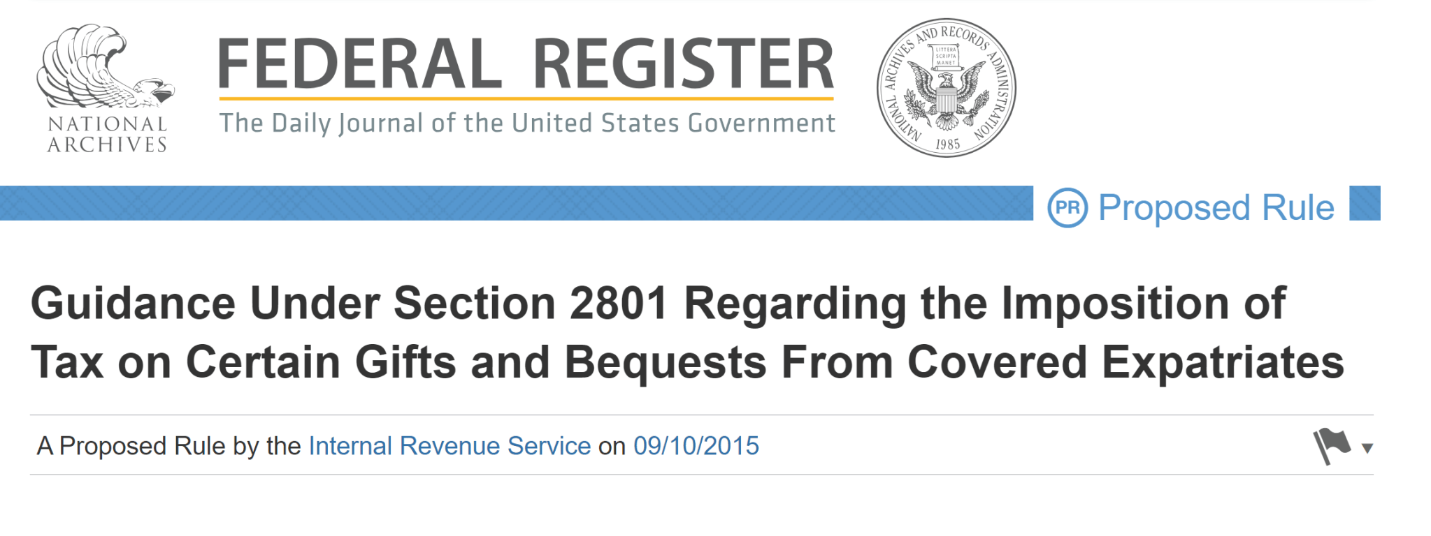 Covered Bequests And Covered Gifts Treasury Regulations 2801